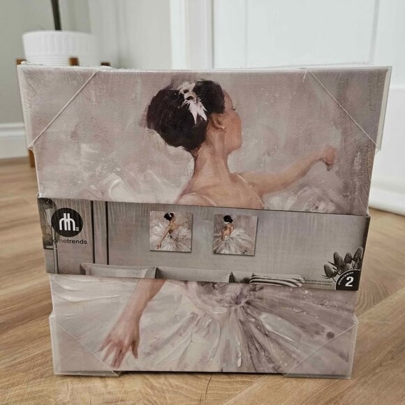 2-Piece Ballerina Canvas Wall Art Set Sealed Brand New - Picture 1 of 2